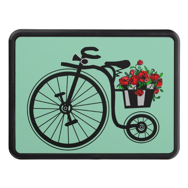 Tapa de la garganta de la motocicleta con flores (Anverso)