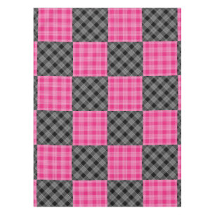 Tapa de manteles rosado y negro