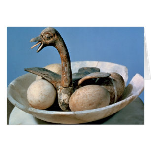 Tapa de un tarro del alabastro adornado con un