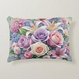 Tapa del Cojín decorativo de la elegancia floral p