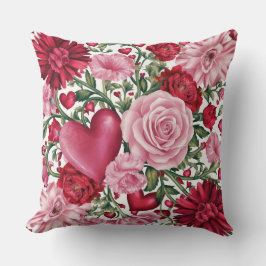 Tapa romántica de Cojín decorativo floral