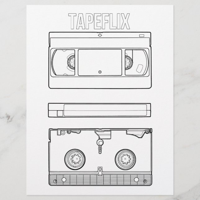 Tapeflix - página de color. (Anverso)