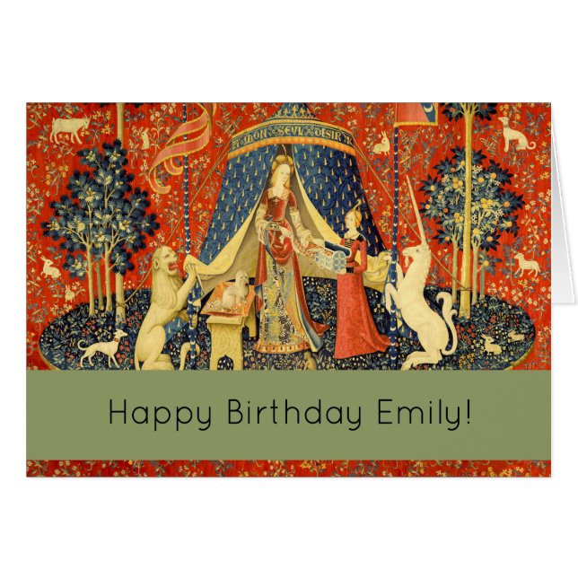 Tapestries de Unicorn Lady Legend Medieval (Anverso (Horizontal))