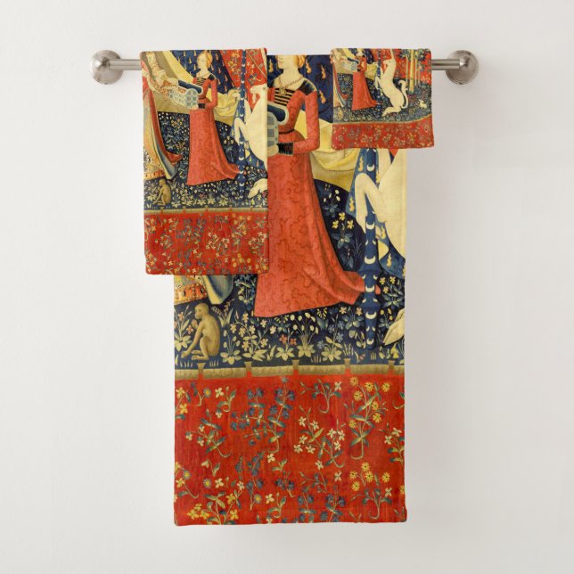 Tapestries de Unicorn Lady Legend Medieval (In situ)