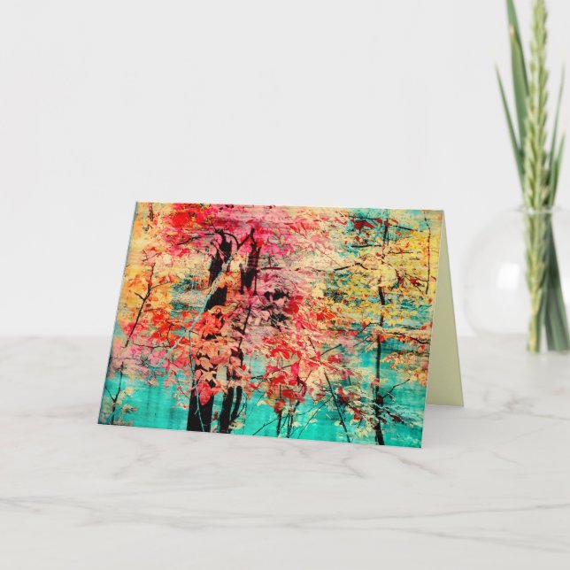 Tapicería del otoño, tarjetas de felicitación de (Anverso)