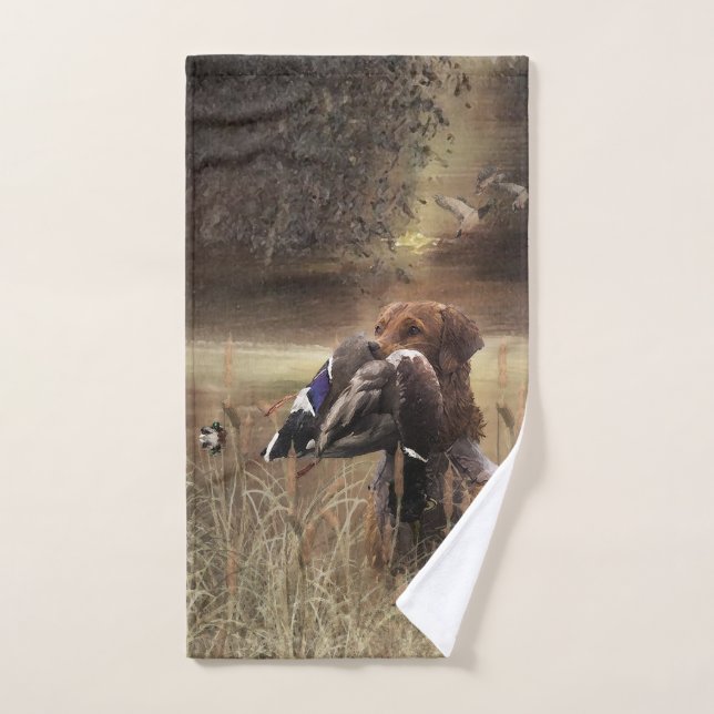 Tapices de caza de pato Poster C (Toalla de mano)