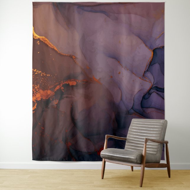 Tapices elegantes de mármol morado oscuro (In situ)