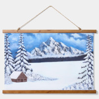 Tapices para pared con madera de invierno mágico e