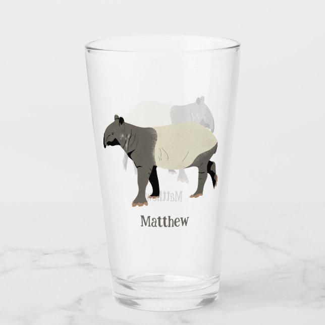 Tapir Malayo Ilustrado Personalizado (Anverso)