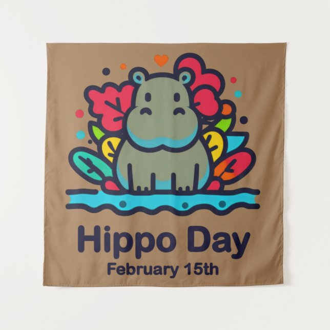 Tapiz 15 de febrero Día de Hippo (Anverso)