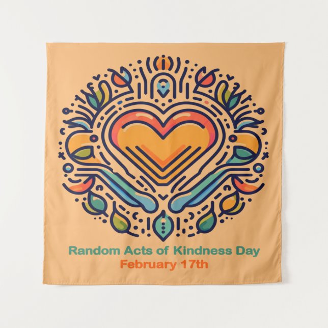 Tapiz 17 de febrero Día de la bondad al azar (Anverso)