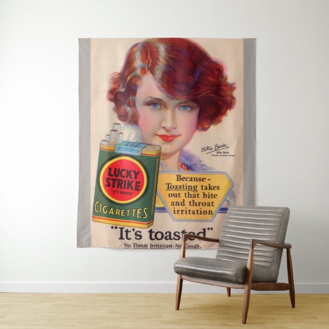 Tapiz 1929 Lucky Strikes y Billie Burke (In situ)