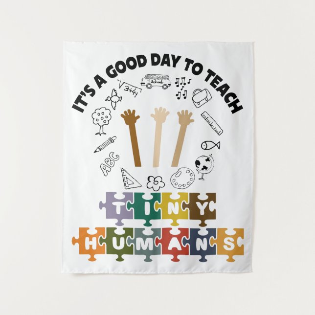 Tapiz 1/4, es un buen día para enseñar a pequeños humano (Anverso)