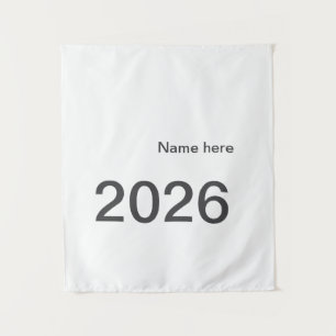 Tapiz 2026 2027 2028 nombre título aquí año letra negrit