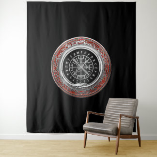 Tapiz [220] Vegvisir - Viking Silver Magic Runic Compass