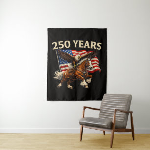 Tapiz 250 Aniversario Estados Unidos Caballo Águila Occi