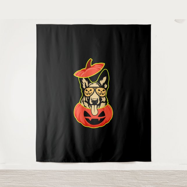 Tapiz 28 Pastor Alemán En La Cobertura Graciosa De La Ca (Anverso)