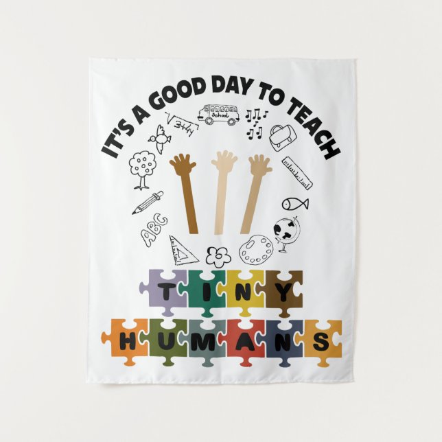 Tapiz 2/4, es un buen día para enseñar a pequeños humano (Anverso)