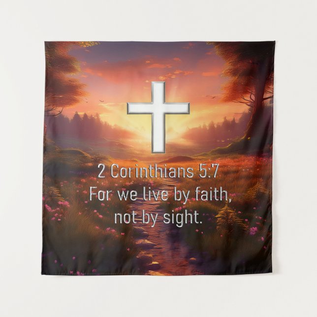 Tapiz 2 Corintios 5:7 (Anverso)