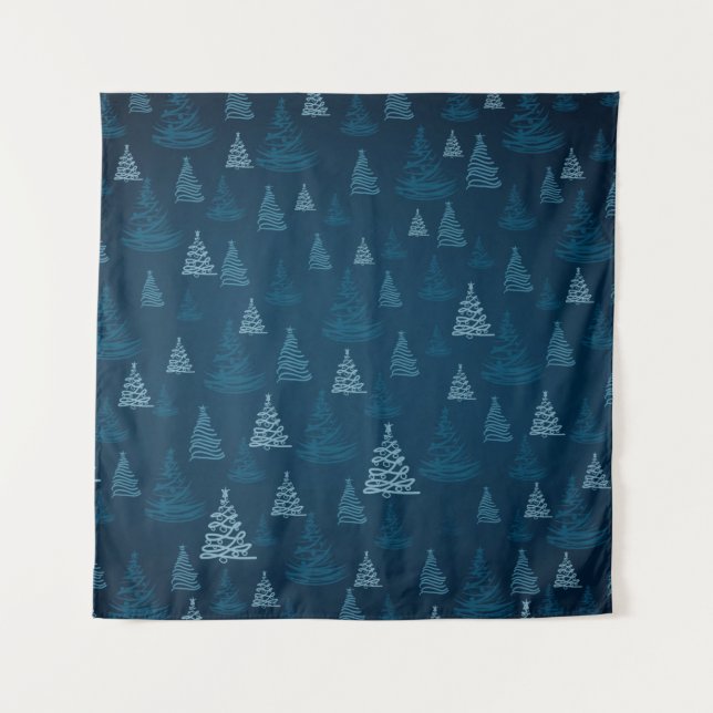Tapiz 2d illustration. Abstract snowflakes. Holy Christm (Anverso)