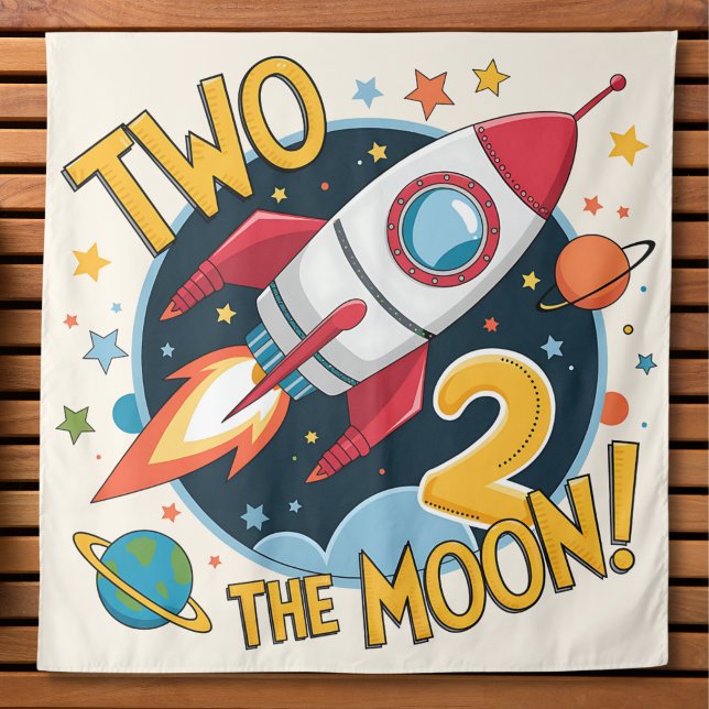Tapiz 2do Cumpleaños Dos a la Luna (Subido por el creador)