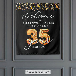 Tapiz 35ª clase Reunión Bienvenida Globo Naranja Negro