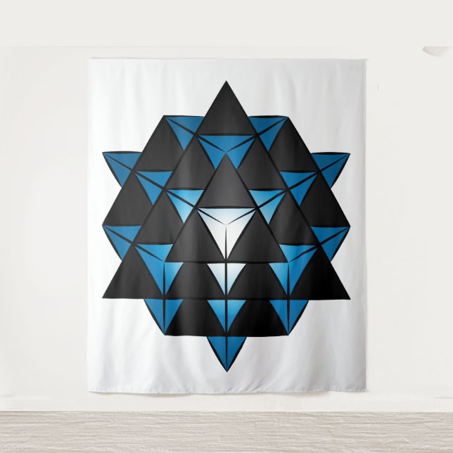 Tapiz 3D 64 Tetrahedron Grid Series V2 (Anverso)