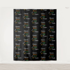 Tapiz 40.º cumpleaños Cheers Fiesta de golf Beers