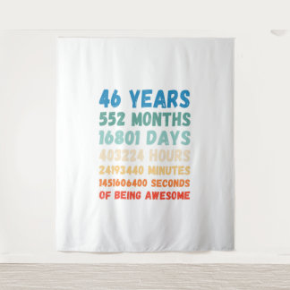 Tapiz 46th Birthday 46 Years Of Being Awesome Wedding An