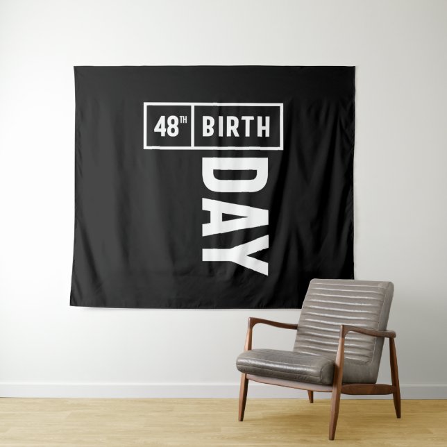 Tapiz 48 Años - Regalo Divertido Cumpleaños 48 (In situ (horizontal))