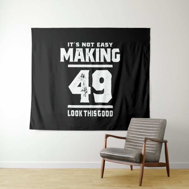Tapiz 49 años - Regalo divertido para el 49 cumpleaños (In situ (horizontal))
