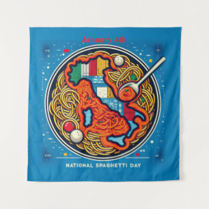 Tapiz 4 de enero - Día Nacional del Espagueti