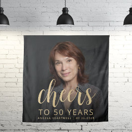 Tapiz 50.ª festividad festividad festividad con guión de