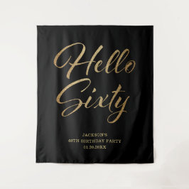 Tapiz 60.º Cartel de la fiesta de cumpleaños