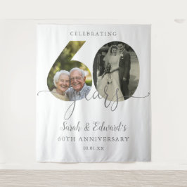 Tapiz 60° Aniversario Boda 2 Foto de fondo