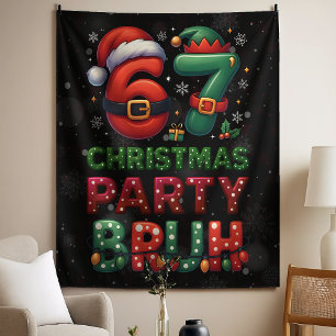 Tapiz 67 Meme Seis Siete Bruh Divertida Navidad 6 7