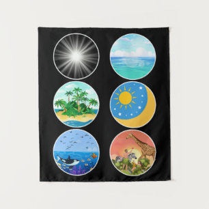 Tapiz 6 días de creación - Génesis 1-2 profesor escolar