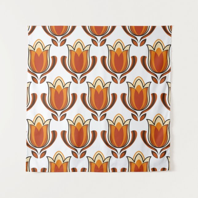 Tapiz 70's retro pattern material illustration70s,1970,p (Anverso)