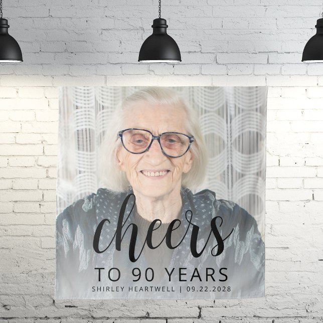 Tapiz 90.ª festividad de cumpleaños Foto de Black Script (Subido por el creador)