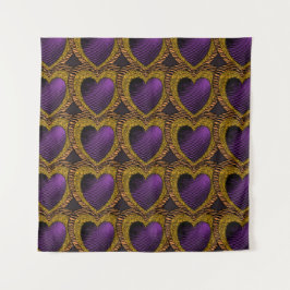 Tapiz 90s Rockabilly Punk Heart Tattoo Style Pattern