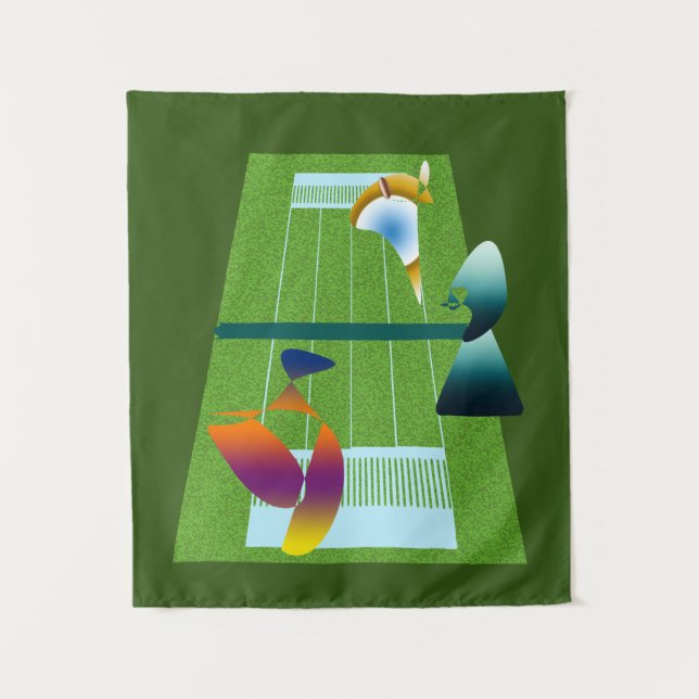 Tapiz A Surreal Tennis Match (Anverso)