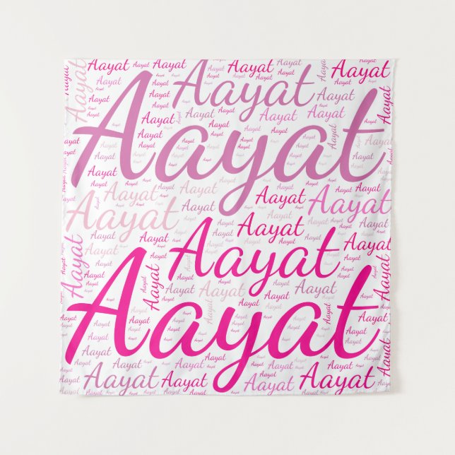 Tapiz Aayat, Nombres sin Fronteras. (Anverso)
