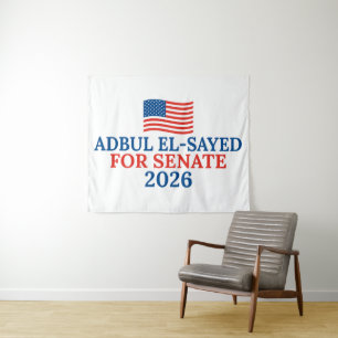 Tapiz Abdul El-Sayed para Senado Michigan Elección 2026