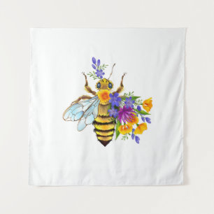 Tapiz Abeja de flor con plantas silvestres