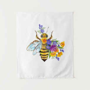Tapiz Abeja de flor con plantas silvestres