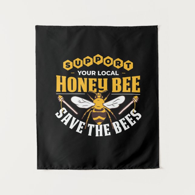 Tapiz Abeja Melífera Salva A Las Abejas (Anverso)