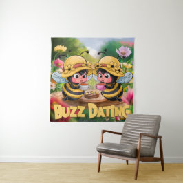 Tapiz Abejas Divertidas y Caprichosas se Dan Cita