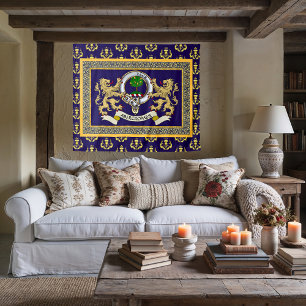Tapiz Abercrombie Clan Badge Blue Personalizado