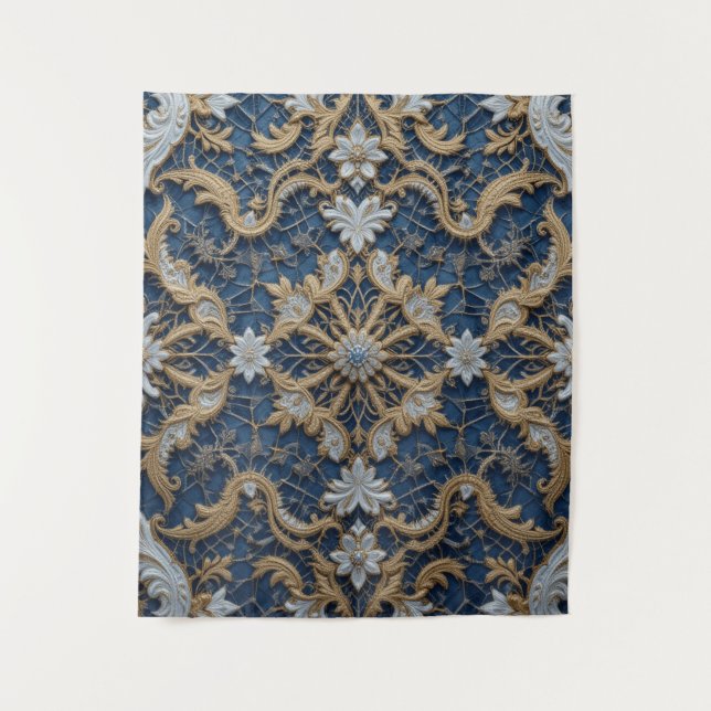 Tapiz Abrazo azul de Reina (Anverso)