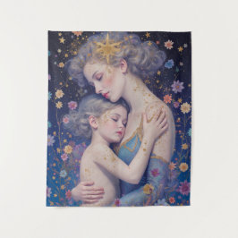 Tapiz Abrazo de Madre bajo la Luz de la Luna